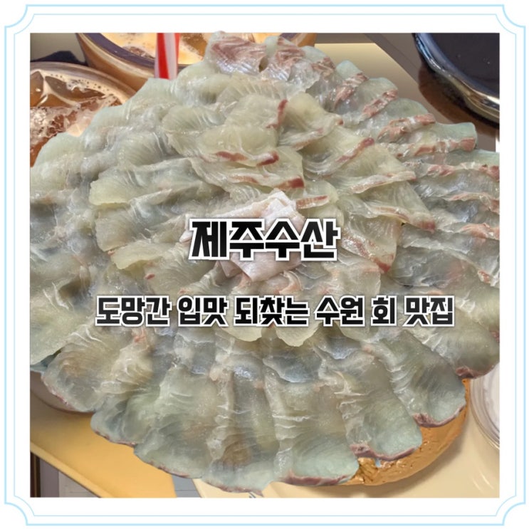 수원 횟집 추천 “제주수산” (인생 횟집을 찾다..!)