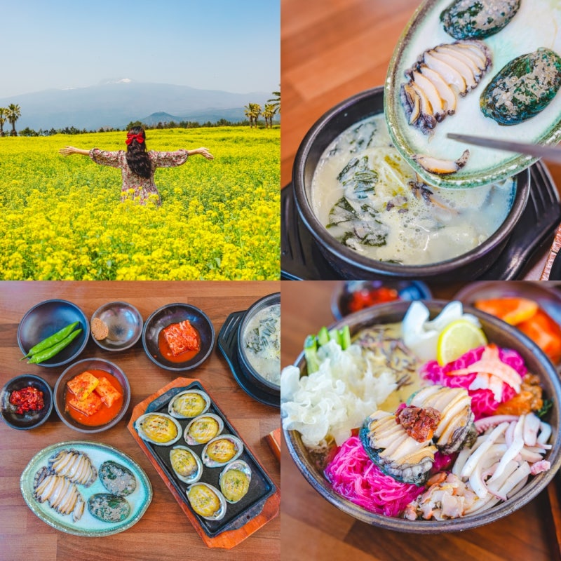 제주 휴애리 맛집 오가네전복설렁탕 서귀포 유채꽃 구경도