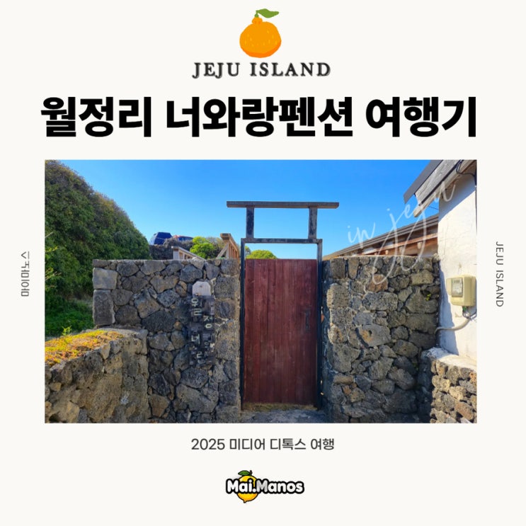  월정리 자쿠지 독채 펜션 너와랑 초등가족 여행기