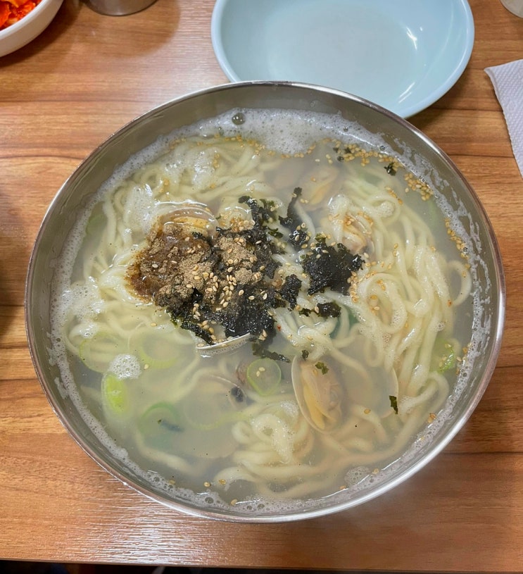 모란역 맛집 가성비 좋은 바지락칼국수 후기, 장터손칼국수