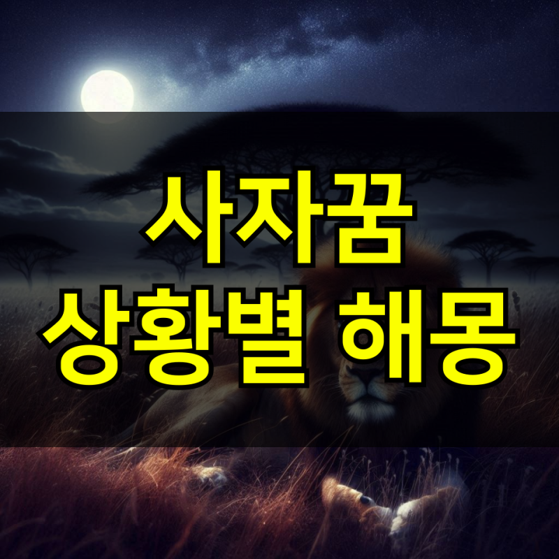 사자 꿈해몽 어떤 의미일까? 사자 나오는 꿈