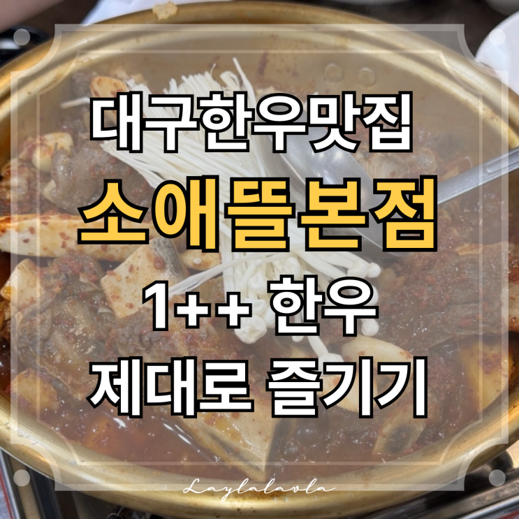  대구 성서 맛집 소애뜰본점, 대구한우맛집 추천하는 달서구맛집이에요