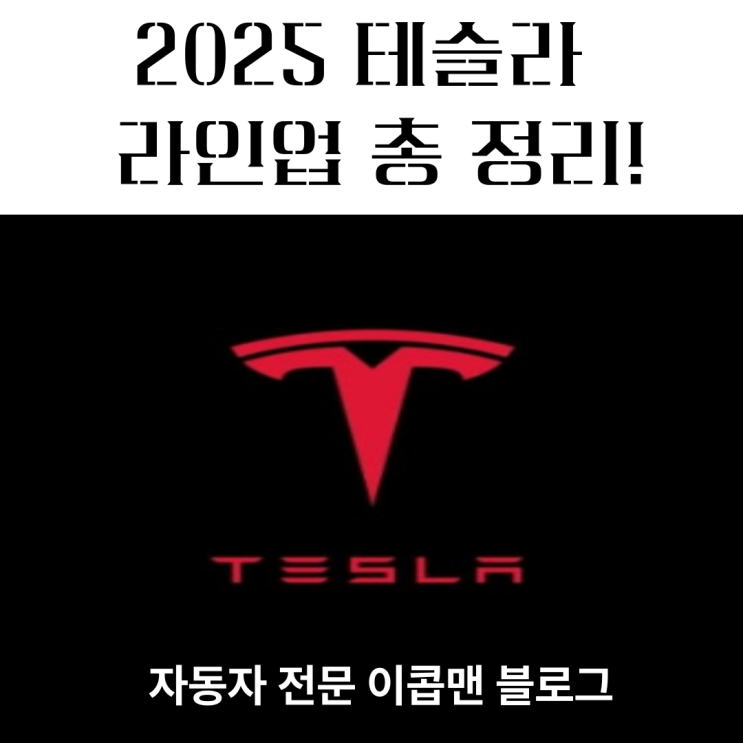  2025 테슬라 전기차 라인업 총정리! 전기차는 테슬라다?