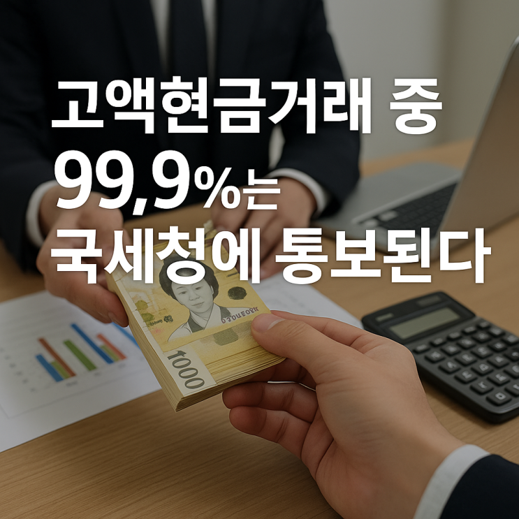  <재테크> "고액현금거래 중 99.9%는 국세청에 통보되지 않는다"는 말, 진짜일까요?