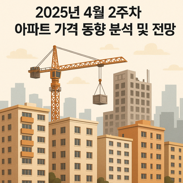  2025년 4월 2주차 아파트 가격 동향 분석 및 전망: 수도권 강세 vs 지방 약세 뚜렷한 '국지적 상승' 시장