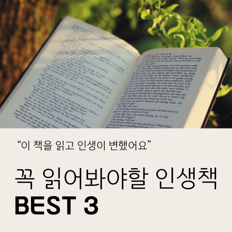  마늘 다의 자기 계발과 성장을 위한 인생 책 3권 추천