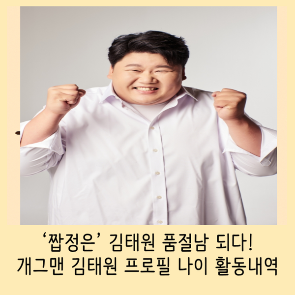 ‘짭정은’ 김태원 품절남 되다 개그맨 김태원 프로필 나이 활동 내역
