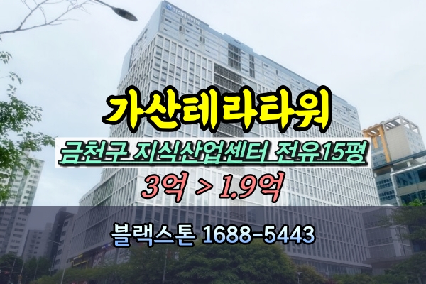  가산테라타워 경매 30평 금천구 지식산업센터 2억 [2024타경1818]