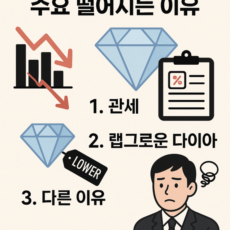  2024~2025년 다이아몬드 가격 및 수요 하락 원인 심층 분석