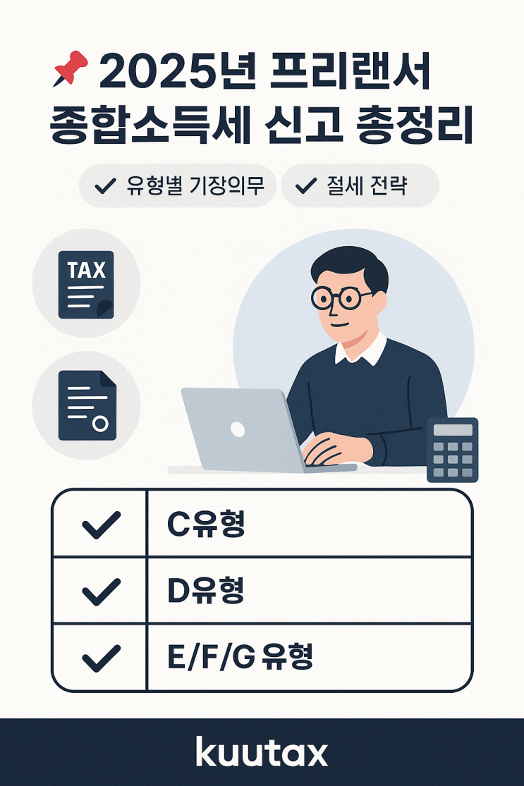  2025년 프리랜서 종합소득세 신고유형별 기장의무와 신고방법 절세 전략까지!