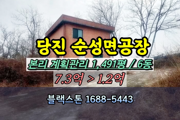  당진시 순성면 공장 경매 본리 1천평대 6동 1억대 [2024타경97]
