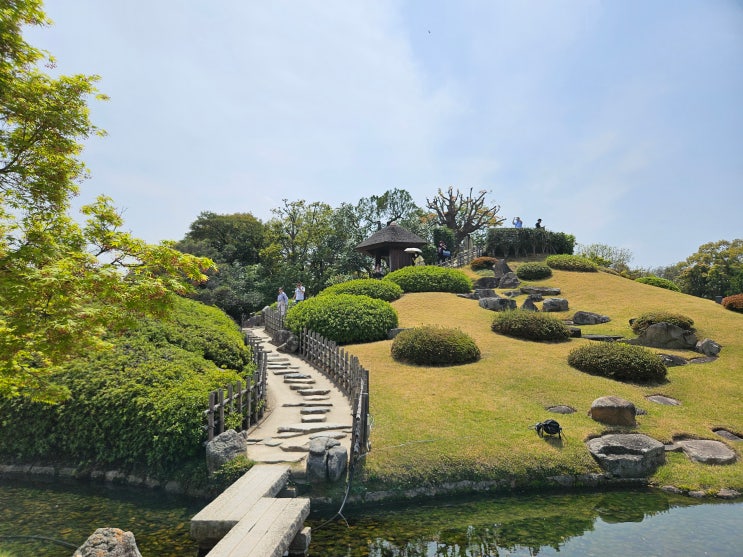  오카야마 고라쿠엔 정원 오카야마 성 입장료 지도 소프트아이스크림 岡山後楽園