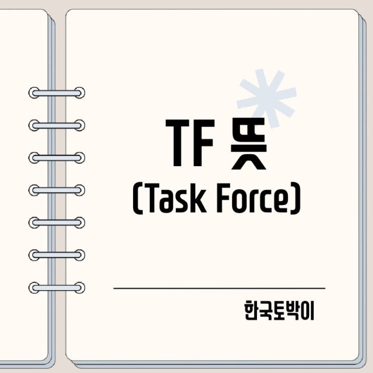  TF팀 뜻 TFT는 틀린 표현?