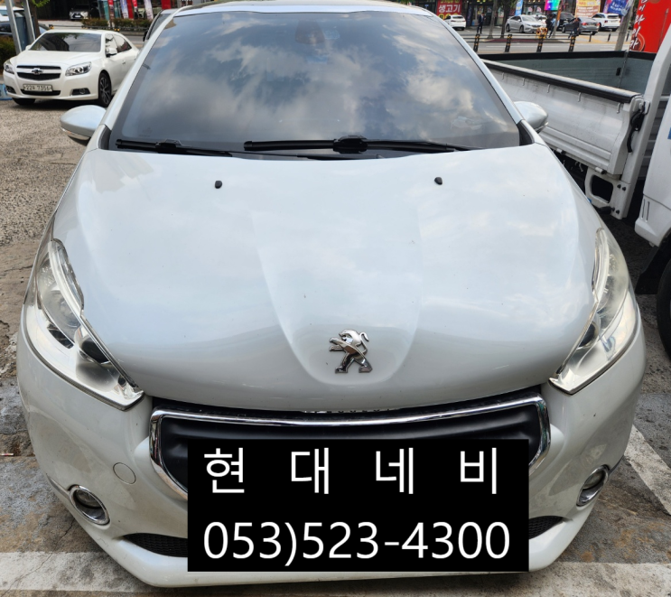  푸조208 셋탑네비게이션 QNAVI3 화면세로줄불량 작동불량 수리
