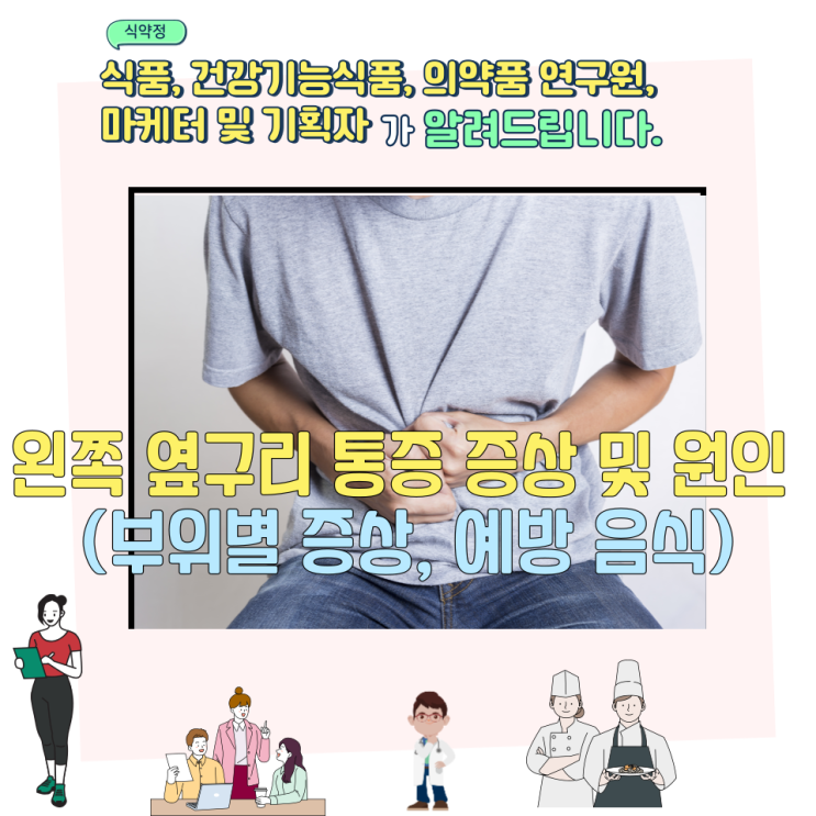  왼쪽 옆구리 통증 증상 및 원인 (부위별 증상, 예방 음식)