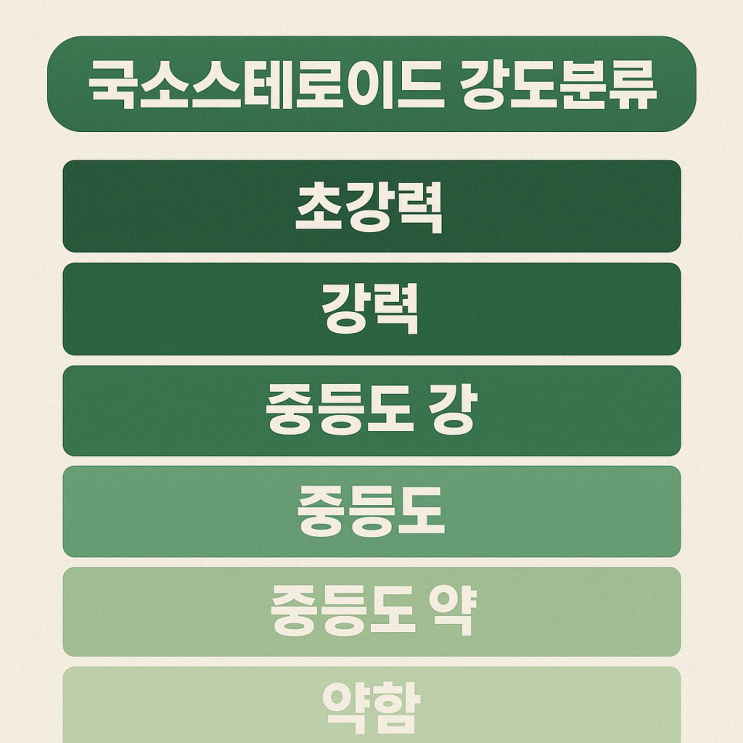  국소 스테로이드 강도 분류