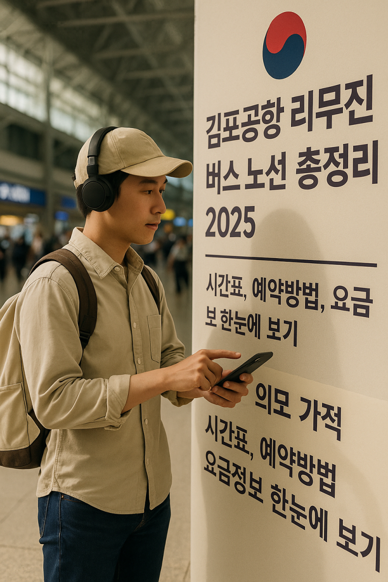 김포공항 리무진 버스 노선 총정리 2025 - 시간표, 예약방법, 요금정보 한눈에 보기
