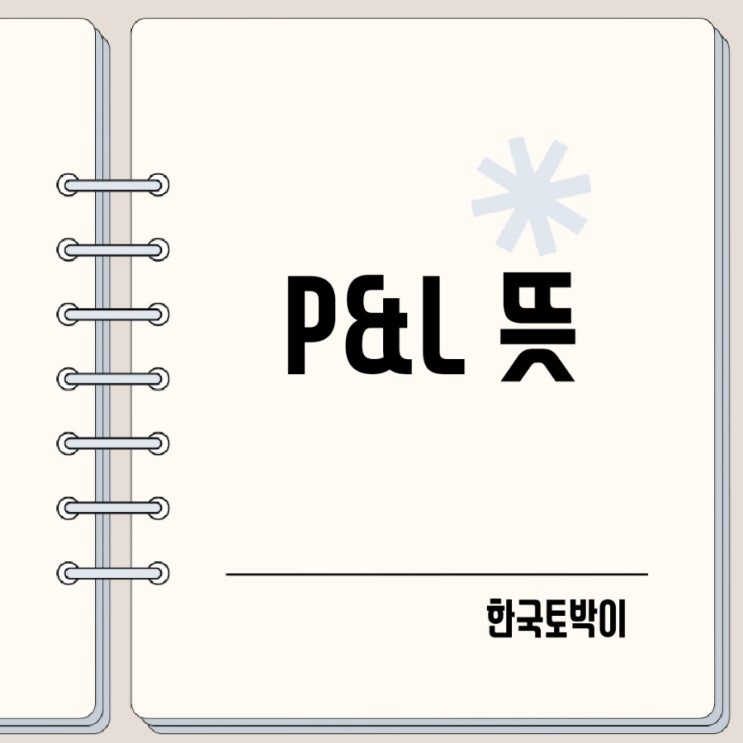  손익계산서 영어로 P&L 뜻