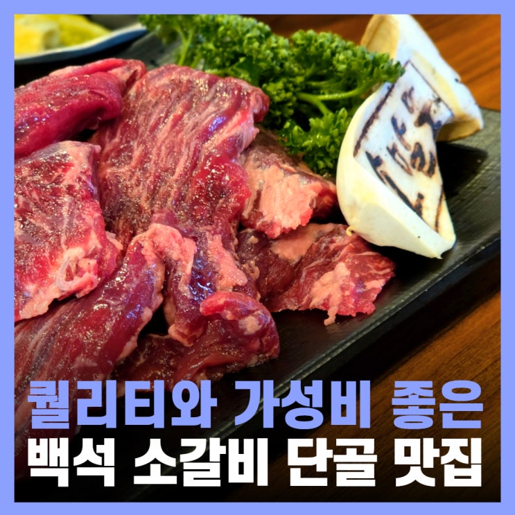  백석역 맛집 고기집 술집 찐 단골 소말뚝생갈비