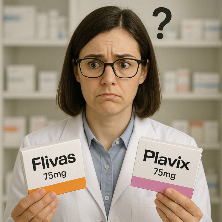  플리바스 75mg? 플라빅스 75mg? – 혼동을 유발하는 제품명