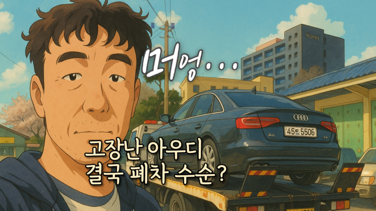 아우디 3.0 TFSI 소음,누수,누유,엔진경고등 중고차 수출 폐차비 경기도 안산 편