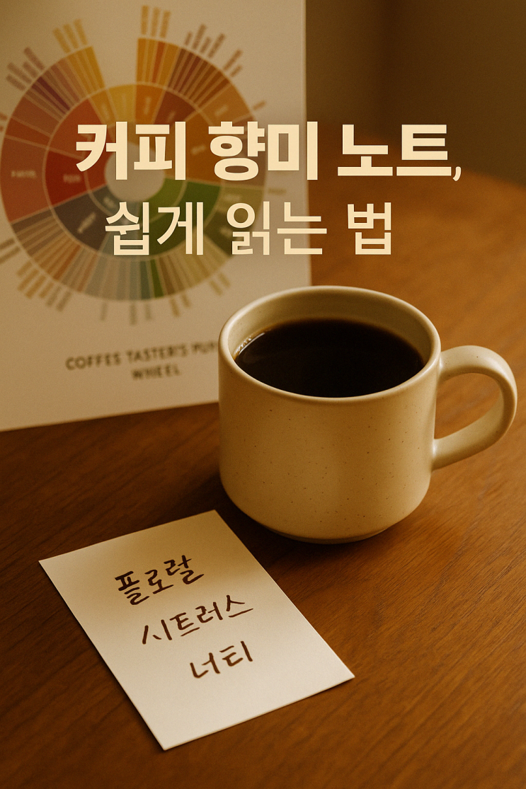  커피 향미 노트 읽는 법 – 플로럴, 시트러스, 너티 무슨 뜻일까?