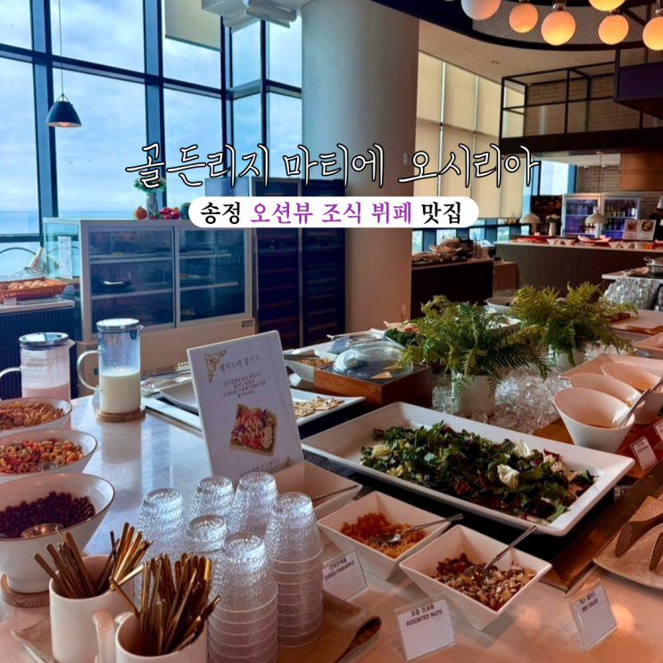  기장 마티에 조식 맛집 골든리지 마티에 오시리아 : 오션뷰를 보며 먹는 조식뷔페 송정맛집 [부산 기장]