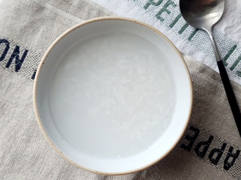 밥으로 흰죽 끓이는법 장염죽 햇반 흰죽 만들기