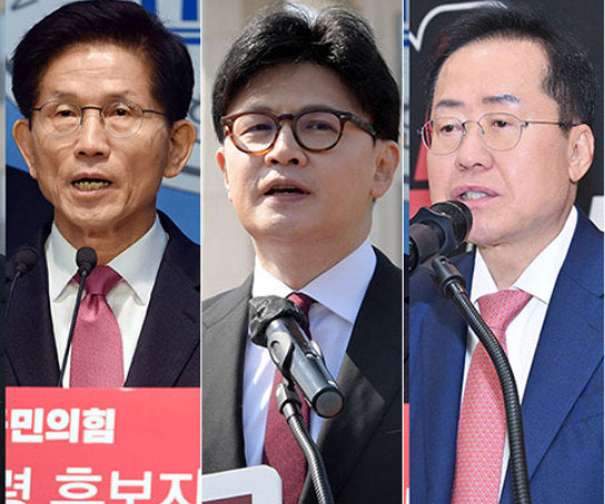 국민의힘 대선후보 <b>김문수</b> vs 한동훈 vs <b>홍준표</b>, 최종 승자... 