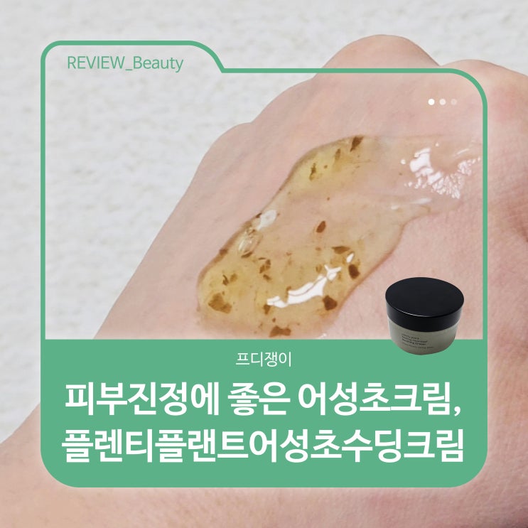  피부진정에 좋은 어성초크림, 플렌티플랜트 어성초수딩크림