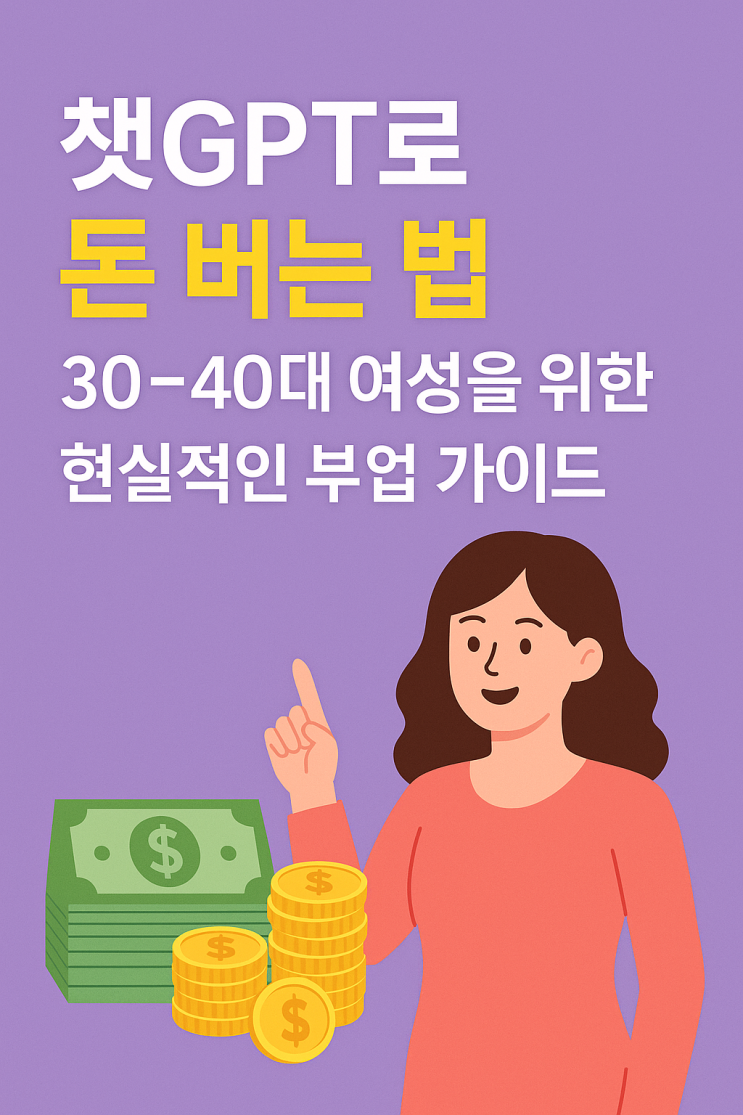  <소소한테크> 챗GPT로 돈 버는 법 – 30~40대 여성을 위한 현실적인 부업 가이드