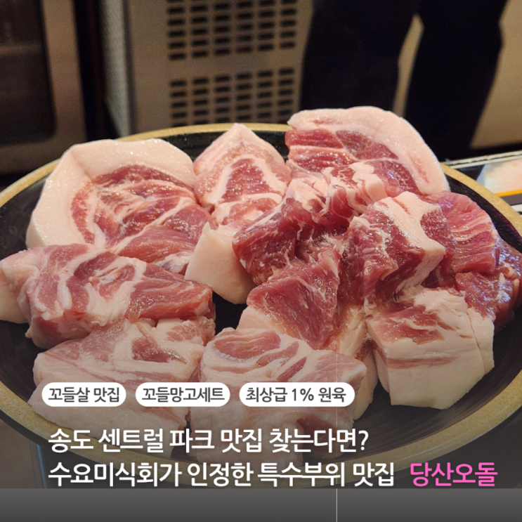 인천 송도 맛집 센트럴파크 고기집 수요미식회도 인정한 당산오돌에서만 맛볼 수 있는 특수부위 고기 (feat. 센트럴파크 주차장)
