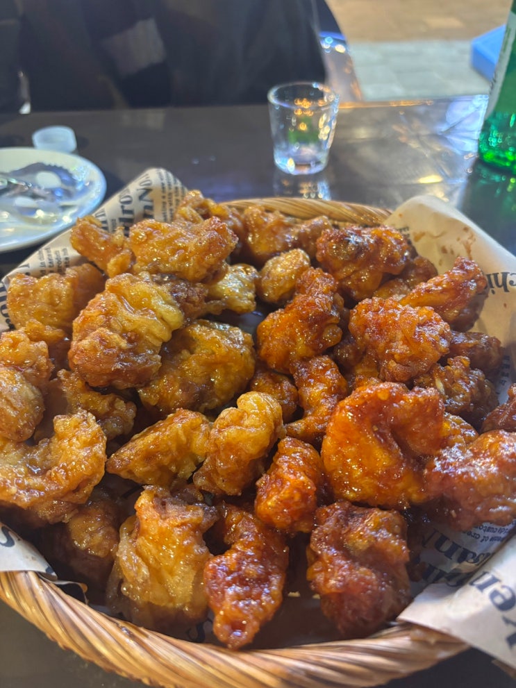  안산 선부동 야장 포차 치킨 맛집 치킨신드롬 허니 데리 쏘핫 반반순살 후기