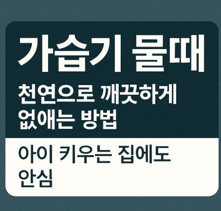  가습기 물때, 천연으로 깨끗하게 없애는 방법｜아이 키우는 집에도 안심