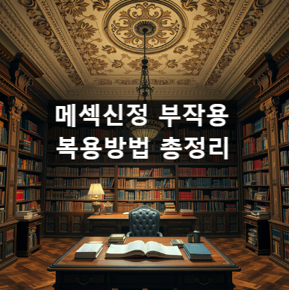  메섹신정 부작용 복용방법 총정리
