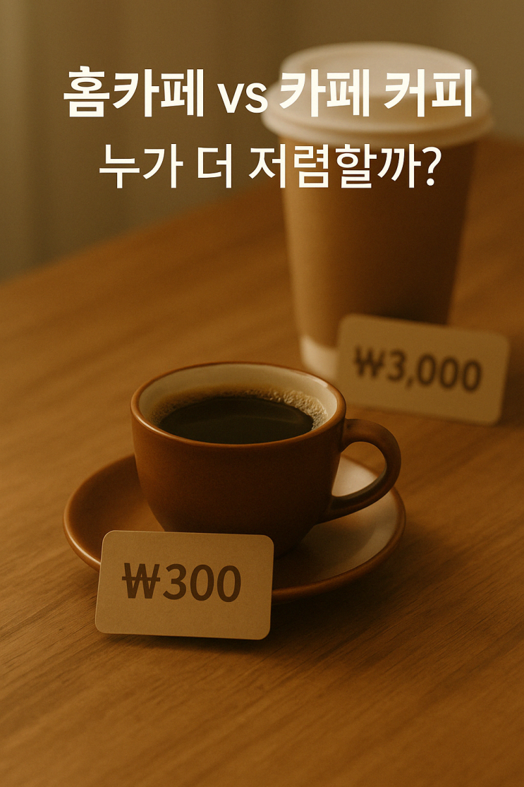  홈카페가 더 저렴하다? 밖에서 사 마시는 커피와의 비용 비교!