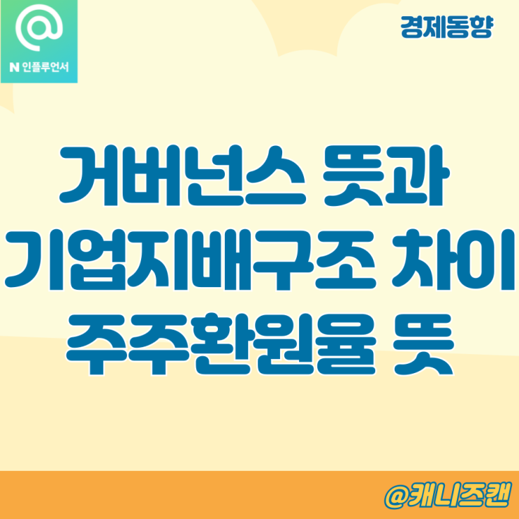 <b>거버넌스 뜻</b>과 기업지배구조 차이점, 주주환원율 뜻 파헤치기