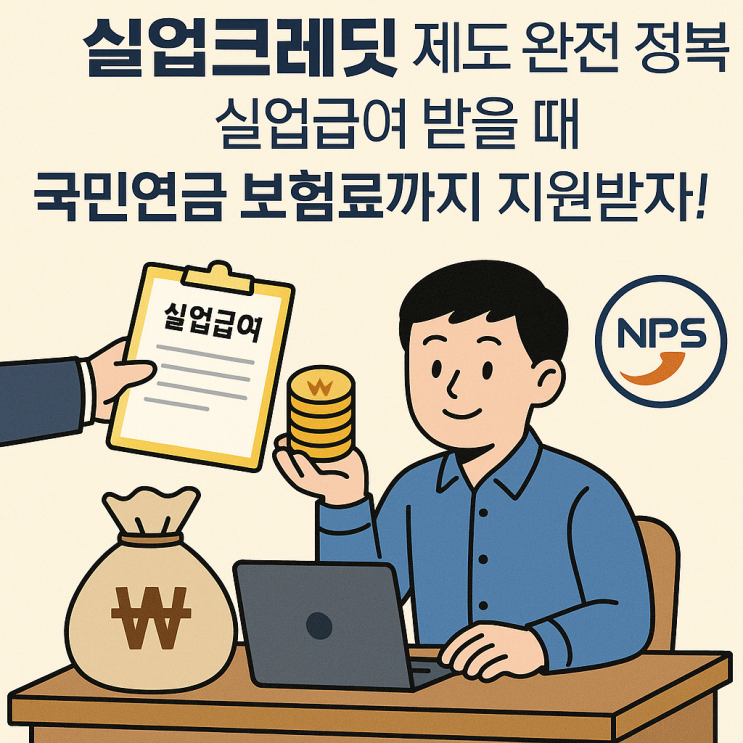  <짠테크> 실업크레딧 제도 완전 정복: 실업급여 받을 때 국민연금 보험료까지 지원받자!