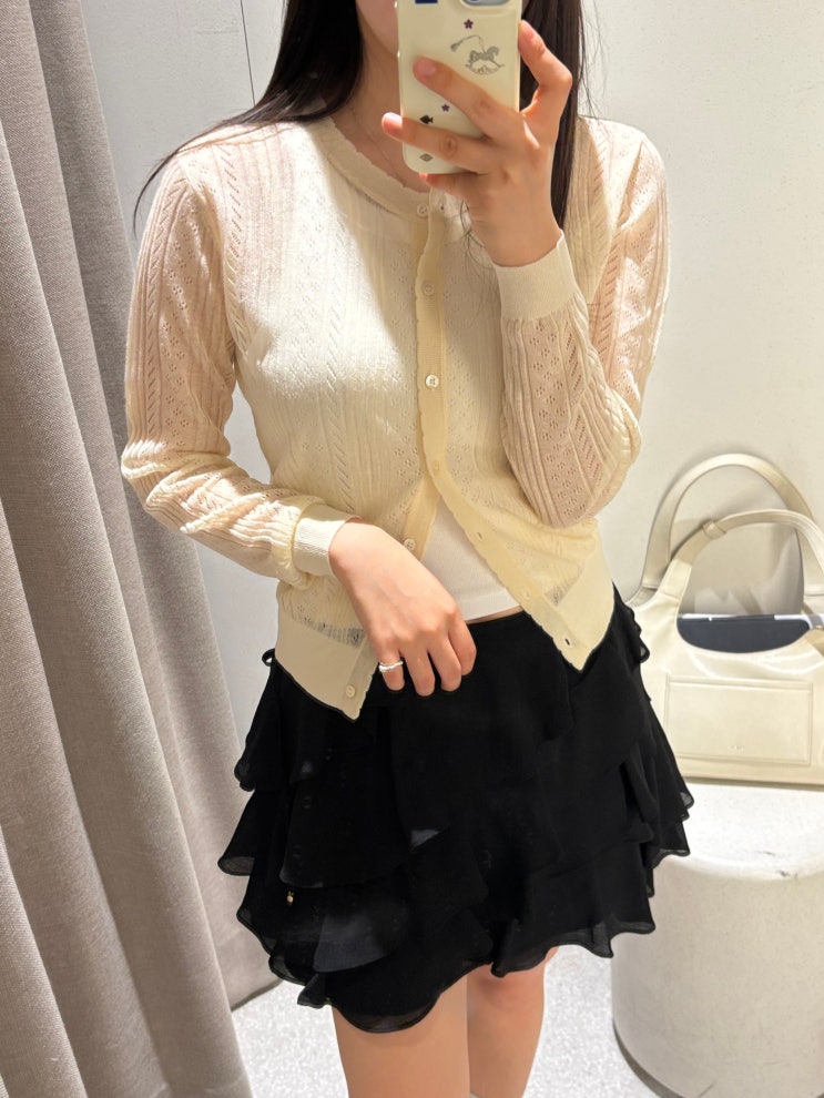  【ZARA】 자라에서 10만원으로 끝내는 봄데이트룩 / 아일렛 가디건과 프릴스커트 코디