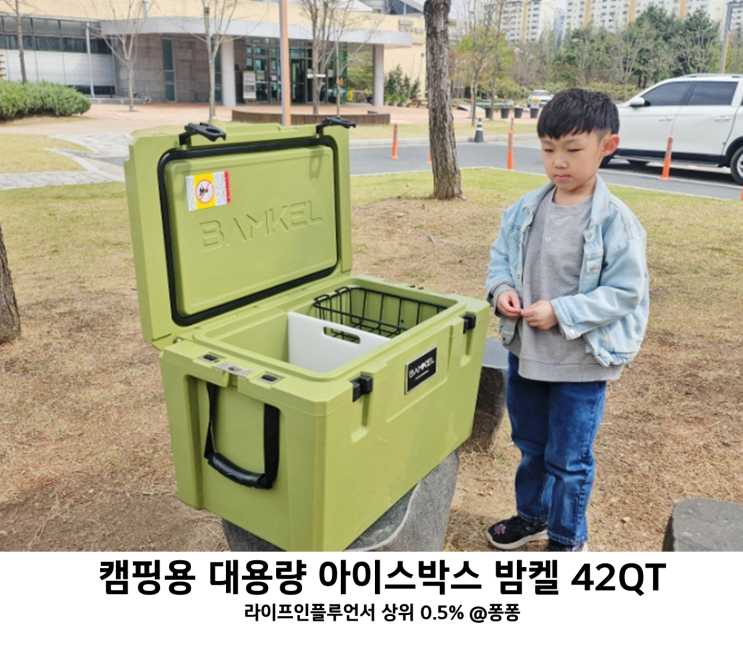  초보 캠핑 아이스쿨러 밤켈 캠핑용 대용량 아이스박스 42QT 추천