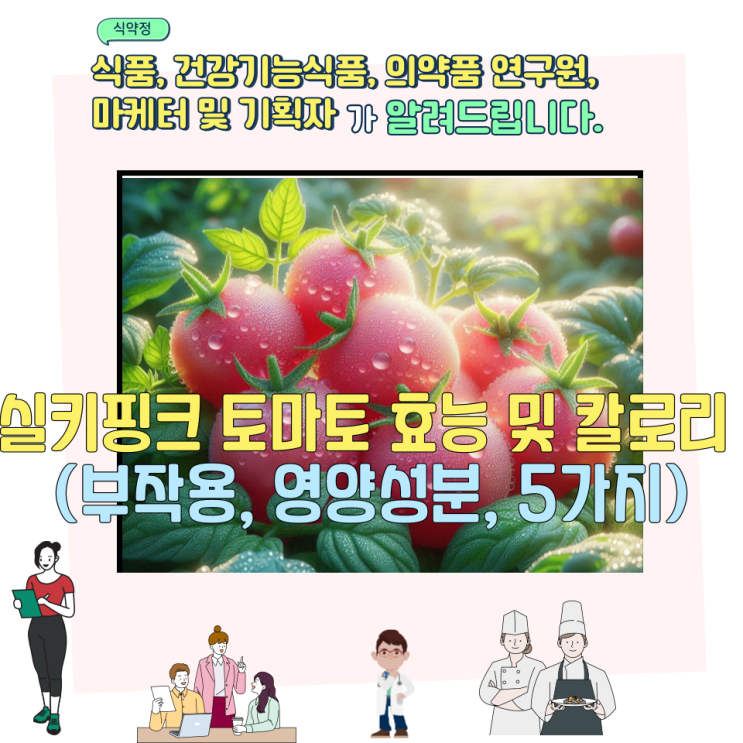  실키핑크 토마토 효능 및 칼로리 (부작용, 영양성분, 5가지)