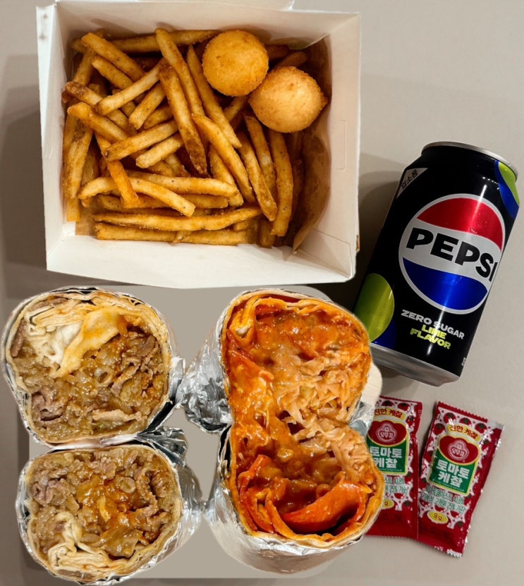  내돈내산 두정동 부리또 맛집 / 부리부리브리또 포장후기 (페퍼로니브리또, 불고기브리또 세트)