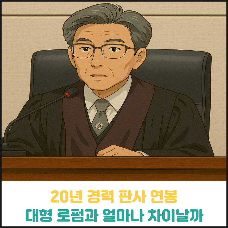 20년 경력 판사 연봉, 대형 로펌과 얼마나 차이날까 20년 경력 판사 연봉, 대형 로펌과 얼마나 차이날까
