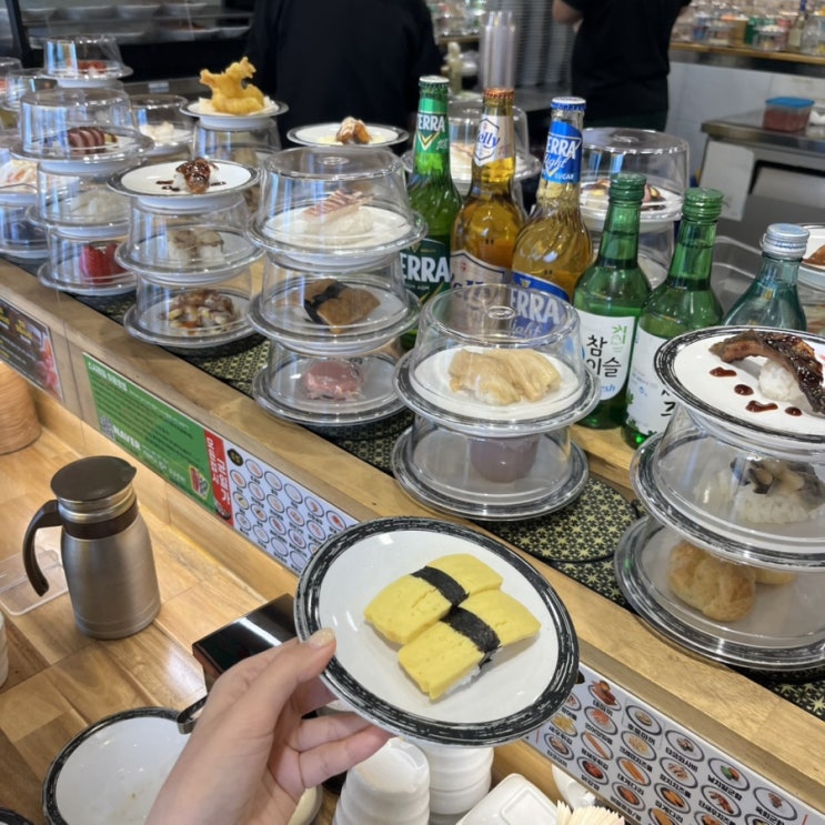  광주회전초밥 맛집 줄스시오 수완점 가성비찐맛집 모든 접시 1,900원 균일가격!
