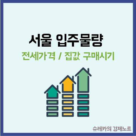 서울 입주물량과 집 값 전세가격 관계 언제 사야 해?