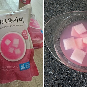 달지 않고 맛있어요! 내돈내산 본죽 비트 동치미, 1kg
