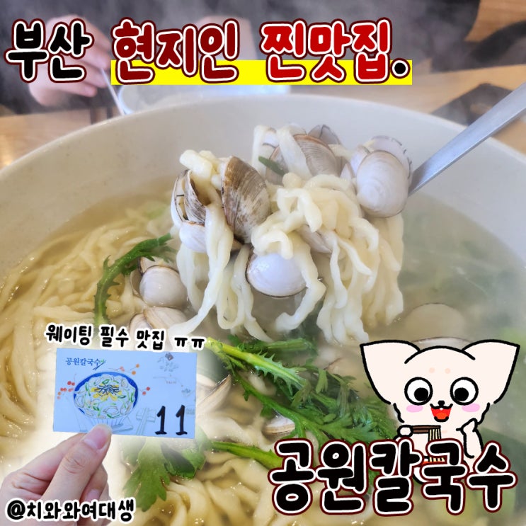  부산 대연동 맛집 공원칼국수 유엔공원 웨이팅 현지인 찐맛집