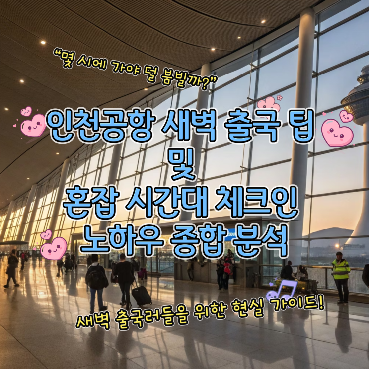  인천공항 새벽 출국 팁 및 혼잡 시간대 체크인 노하우 종합 분석