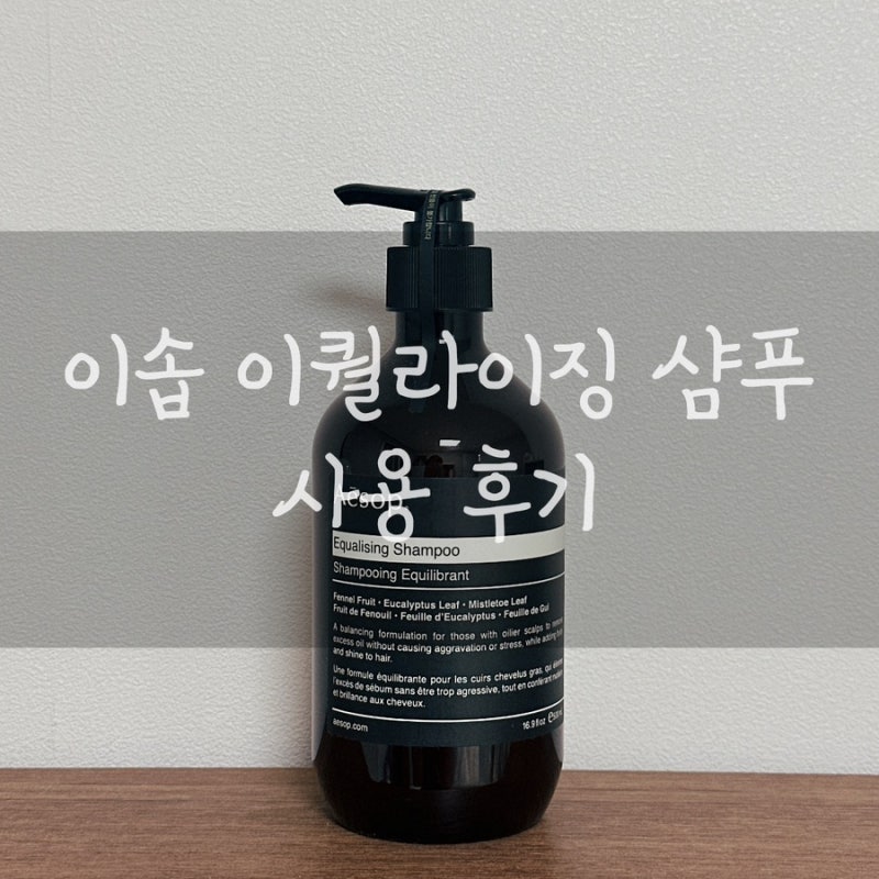 지성두피 샴푸 추천 :: 이솝 이퀄라이징샴푸 사용 후기