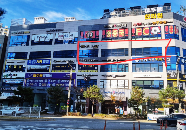  동탄순환대로 변 사거리 골든프라자 4층 전용 66평 상가 임대